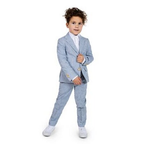 Toddler Boy Size 2 Seersucker Suit - Opposuits - Worn Once